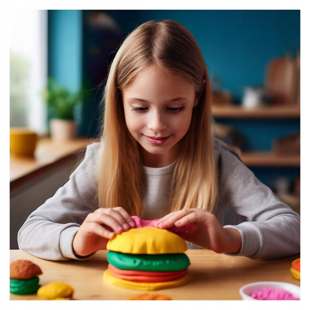 CIASTOLINA MASZYNKA DO CIASTOLINY OPIEKACZ HAMBURGER MASA PLASTYCZNA
