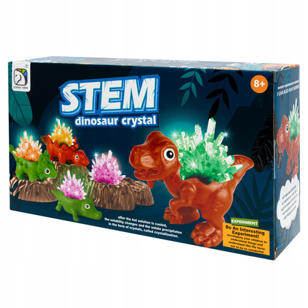 HODOWLA KRYSZTAŁÓW DINOZAURY KRYSZTAŁKI ZESTAW NAUKOWY EKSPERYMENTY CHEMIK