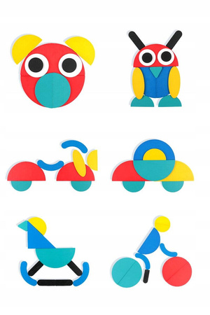 DREWNIANE PUZZLE UKŁADANKA GRA LOGICZNA MONTESSORI