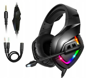 SŁUCHAWKI GAMINGOWE HEADSET GRACZA PC PS4 PS5 XBOX Onikuma K1B RGB