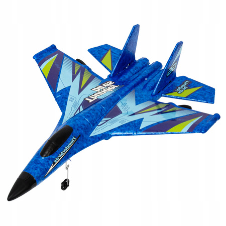 ZDALNIE STEROWANY SAMOLOT DLA DZIECI MYŚLIWIEC 2 SILNIKI 2.4GHZ + PILOT