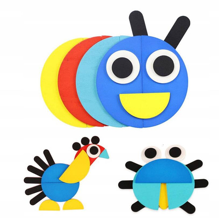 DREWNIANE PUZZLE UKŁADANKA GRA LOGICZNA MONTESSORI