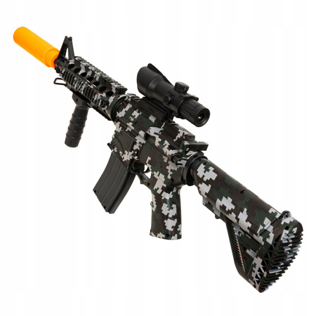 KARABIN ELEKTRYCZNY AUTOMAT PISTOLET NA AKUMULATOR ŚWIATŁO LED DUŻY 77 CM