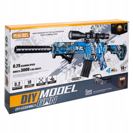 KARABIN PISTOLET NA KULKI ŻELOWE AUTOMATYCZNY OGROMNY 75 CM ZOOM + OKULARY