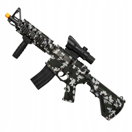 KARABIN ELEKTRYCZNY AUTOMAT PISTOLET NA AKUMULATOR ŚWIATŁO LED DUŻY 77 CM
