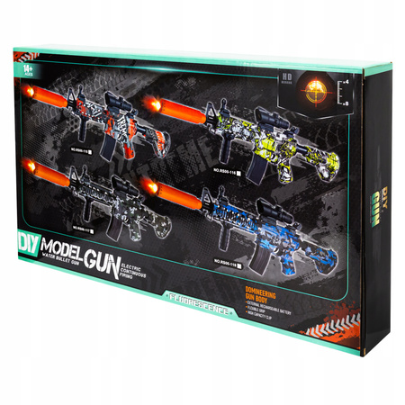 KARABIN LED NA KULKI ŻELOWE PISTOLET AUTOMAT OKULARY KULKI FLUORESCENCYJNE