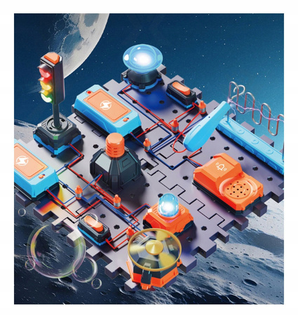 ZESTAW DOŚWIADCZALNY DLA DZIECI ELEKTRONIK MAŁY ELEKTRYK DZWONEK WIATRAK XL