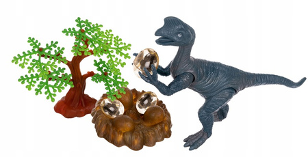 INTERAKTYWNY DINOZAUR T-REX ZNOSI JAJA CHODZI RYCZY ŚWIECI ZIEJE + STADO