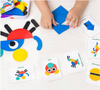 DREWNIANE PUZZLE UKŁADANKA GRA LOGICZNA MONTESSORI