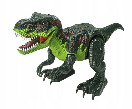 DINOZAUR ZDALNIE STEROWANY DLA DZIECI T-REX EFEKTY DŹWIĘKOWE RYCZY LED