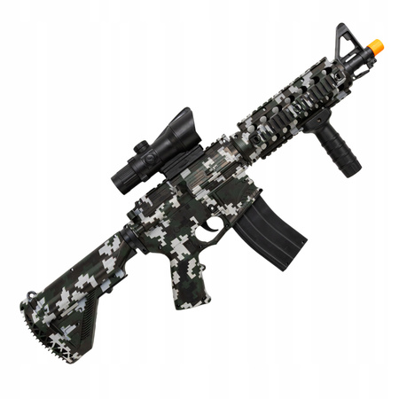 KARABIN ELEKTRYCZNY AUTOMAT PISTOLET NA AKUMULATOR ŚWIATŁO LED DUŻY 77 CM