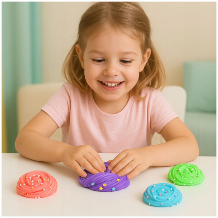 GLINKA SLIME DLA DZIECI LODY BABECZKI MASA PLASTYCZNA SENSORYKA + OZDOBY