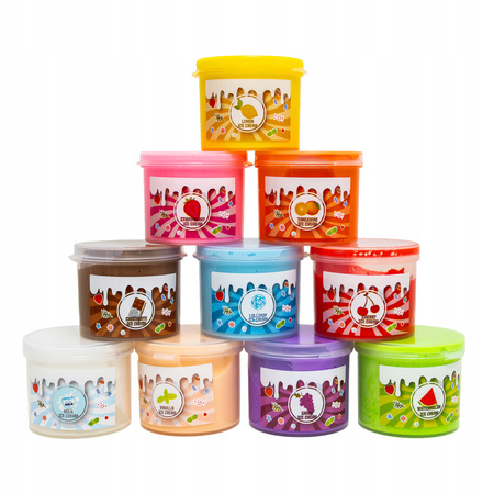 SLIME ZESTAW KREATYWNY DLA DZIECI LODY BABECZKI MASA PLASTYCZNA + AKCESORIA