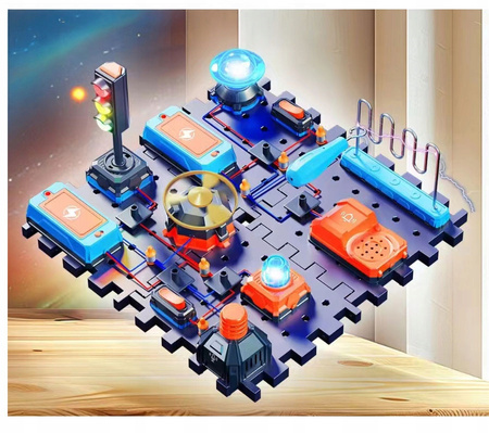 ZESTAW DOŚWIADCZALNY DLA DZIECI ELEKTRONIK MAŁY ELEKTRYK DZWONEK WIATRAK XL