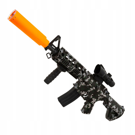 KARABIN ELEKTRYCZNY AUTOMAT PISTOLET NA AKUMULATOR ŚWIATŁO LED DUŻY 77 CM