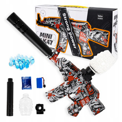 PISTOLET KARABIN AUTOMATYCZNY NA KULKI ŻELOWE ELEKTRYCZNY AK47 DUŻY ZESTAW