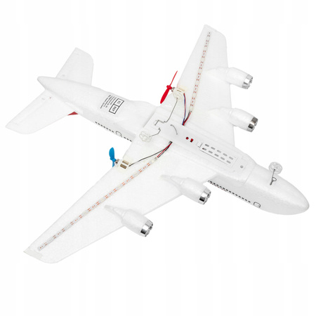 SZYBOWIEC ZDALNIE STEROWANY SAMOLOT 2 SILNIKI DIODY LED ZWINNY + PILOT