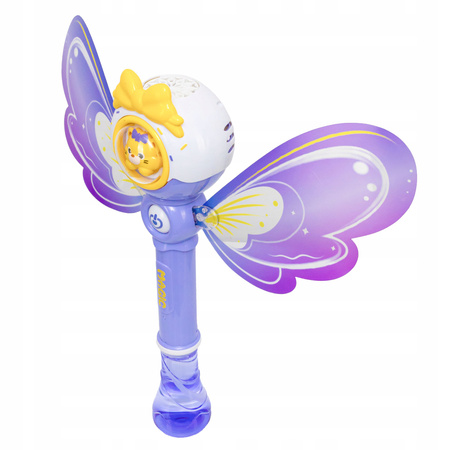 RÓŻDŻKA NA BAŃKI DLA DZIECI GENERATOR BANIEK MOTYL ANIOŁEK KOTEK LED + PŁYN