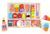 ZESTAW DREWNIANY LODZIARNIA LODY MONTESSORI