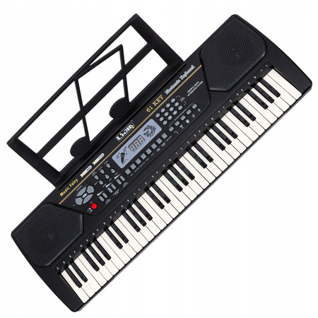 KEYBOARD ORGANKI DLA DZIECI NAGRYWANIE 61 KLAWISZY NAUKA GRY + MIKROFON