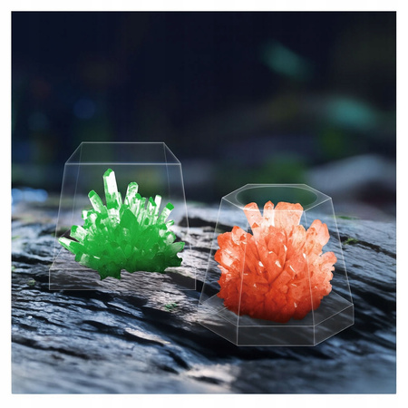 HODOWLA KRYSZTAŁÓW DLA DZIECI EKSPERYMENT MAŁY NAUKOWIEC KRYSZTAŁY ZESTAW