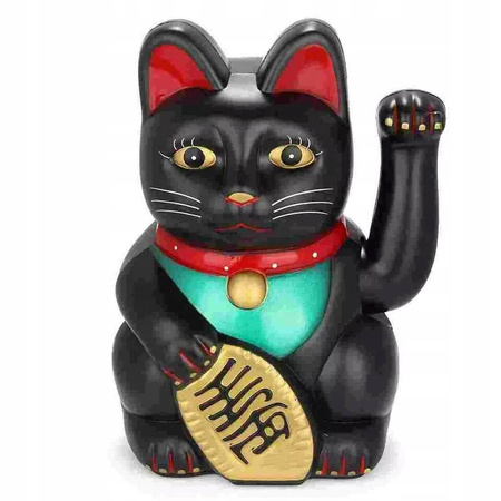 JAPOŃSKI KOT MANEKI-NEKO CHIŃSKI KOT SZCZĘŚCIA CZARNY