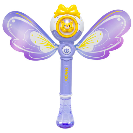 RÓŻDŻKA NA BAŃKI DLA DZIECI GENERATOR BANIEK MOTYL ANIOŁEK KOTEK LED + PŁYN