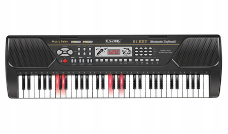 KEYBOARD ORGANKI DLA DZIECI NAGRYWANIE 61 KLAWISZY NAUKA GRY + MIKROFON