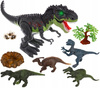 INTERAKTYWNY DINOZAUR T-REX ZNOSI JAJA CHODZI RYCZY ŚWIECI ZIEJE + STADO
