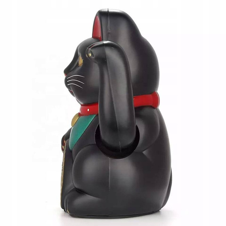 JAPOŃSKI KOT MANEKI-NEKO CHIŃSKI KOT SZCZĘŚCIA CZARNY