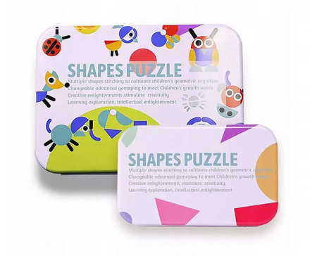 DREWNIANE PUZZLE UKŁADANKA GRA LOGICZNA MONTESSORI