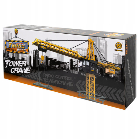 ZDALNIE STEROWANY DŹWIG DLA DZIECI ŻURAW PILOT RC 132CM RUCHOMY HAK LED