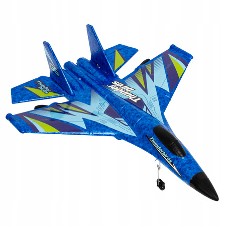 ZDALNIE STEROWANY SAMOLOT DLA DZIECI MYŚLIWIEC 2 SILNIKI 2.4GHZ + PILOT