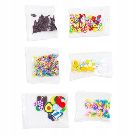 GLINKA SLIME DLA DZIECI LODY BABECZKI MASA PLASTYCZNA SENSORYKA + OZDOBY