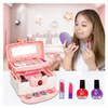 KUFEREK KOSMETYKÓW DLA DZIEWCZYNKI MAKE UP CIENIE BROKAT LAKIERY LUSTERKO