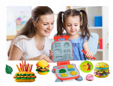 CIASTOLINA MASZYNKA DO CIASTOLINY OPIEKACZ HAMBURGER MASA PLASTYCZNA