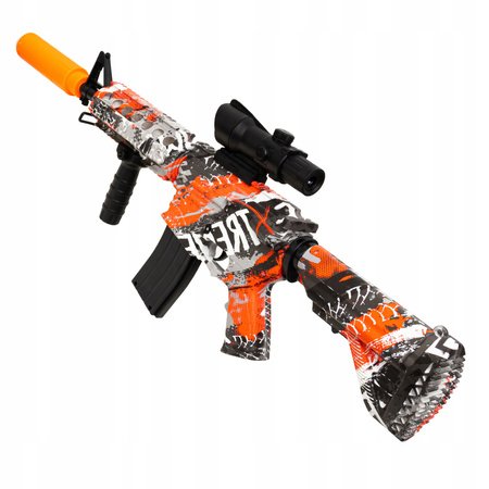 KARABIN LED NA KULKI ŻELOWE PISTOLET AUTOMAT OKULARY KULKI FLUORESCENCYJNE