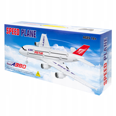 SZYBOWIEC ZDALNIE STEROWANY SAMOLOT 2 SILNIKI DIODY LED ZWINNY + PILOT