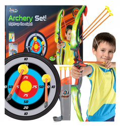 ŁUK ŚWIECĄCY LED ZESTAW ZESTAW ŁUCZNICZY STRZAŁY TARCZA