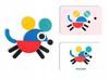 DREWNIANE PUZZLE UKŁADANKA GRA LOGICZNA MONTESSORI