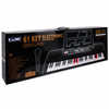 KEYBOARD ORGANKI DLA DZIECI NAGRYWANIE 61 KLAWISZY NAUKA GRY + MIKROFON