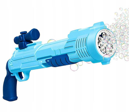 PISTOLET AUTOMAT DO BANIEK WYRZUTNIA BAŃKOWA DLA DZIECI ŚWIATŁO LED ZESTAW