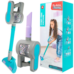 ODKURZACZ DLA DZIECI PIONOWY 4 SSAWKI KULKI DŹWIĘKI ZESTAW DO SPRZĄTANIA