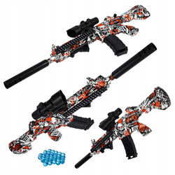 PISTOLET KARABIN AUTOMATYCZNY NA KULKI ŻELOWE 70cm