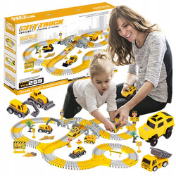 TOR SAMOCHODOWY POJAZDY BUDOWLANE KOLEJKA 255 el