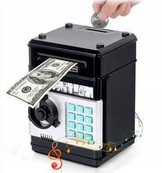 SEJF SKARBONKA BANKOMAT NA MONETY BANKNOTY + PIN