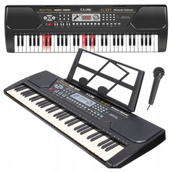 KEYBOARD ORGANKI DLA DZIECI NAGRYWANIE 61 KLAWISZY NAUKA GRY + MIKROFON