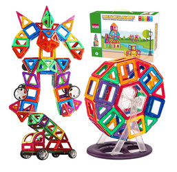 KLOCKI MAGNETYCZNE PANELE NEODYMOWE 76 EL ZESTAW