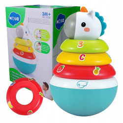 WAŃKA WSTAŃKA SORTER PIRAMIDKA ZABAWKA SENSORYCZNA