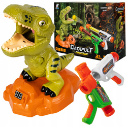 GRA INTERAKTYWNA DLA DZIECI GŁODNY DINOZAUR PISTOLET KULKI RUCHOMY CEL